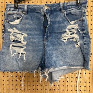 American Eagle Outfitters Ripped Blue Jean Shorts